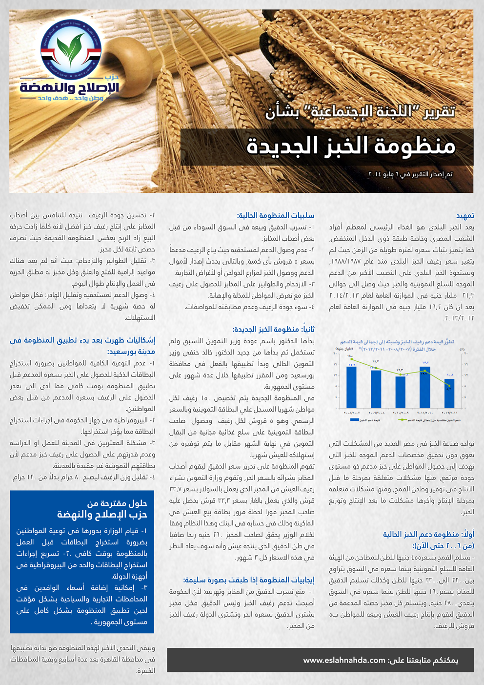 دراسة عن “منظومة الخبز الجديدة”